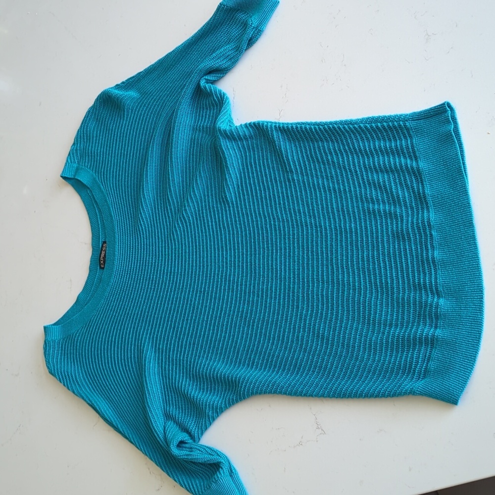 Express dolman lightweight oversized sweater top elbow length